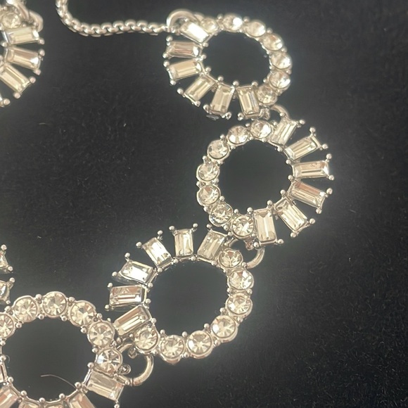 International Concepts INC Crystal Circle Asjustable Slidet Silver Tone Bracelet - Picture 5 of 8